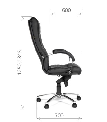 Офисное кресло CHAIRMAN 480 Экокожа премиум черная в Артеме - изображение 2